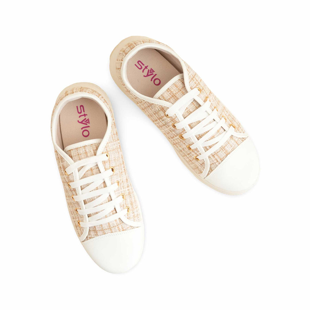 Beige Casual Sneaker For Women AT7408