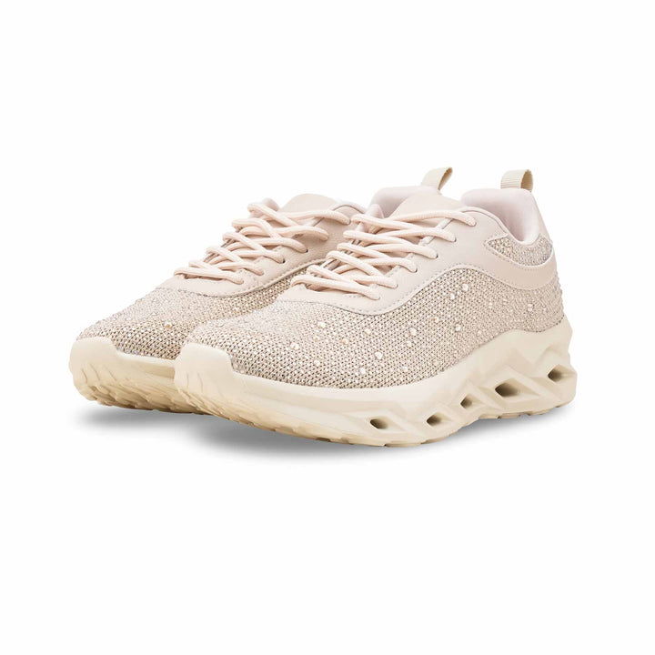 Golden Casual Sneaker For Ladies AT7451