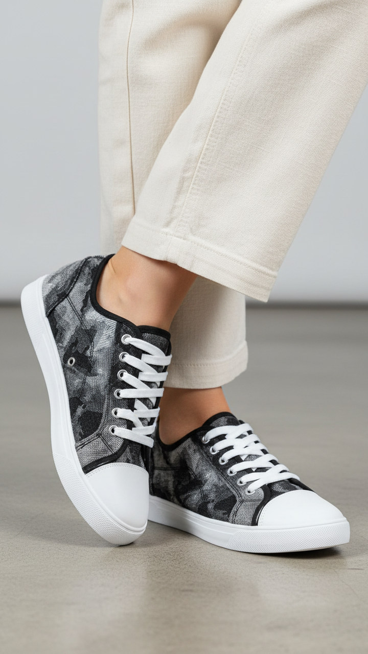 Black Casual Sneaker For Ladies AT7478
