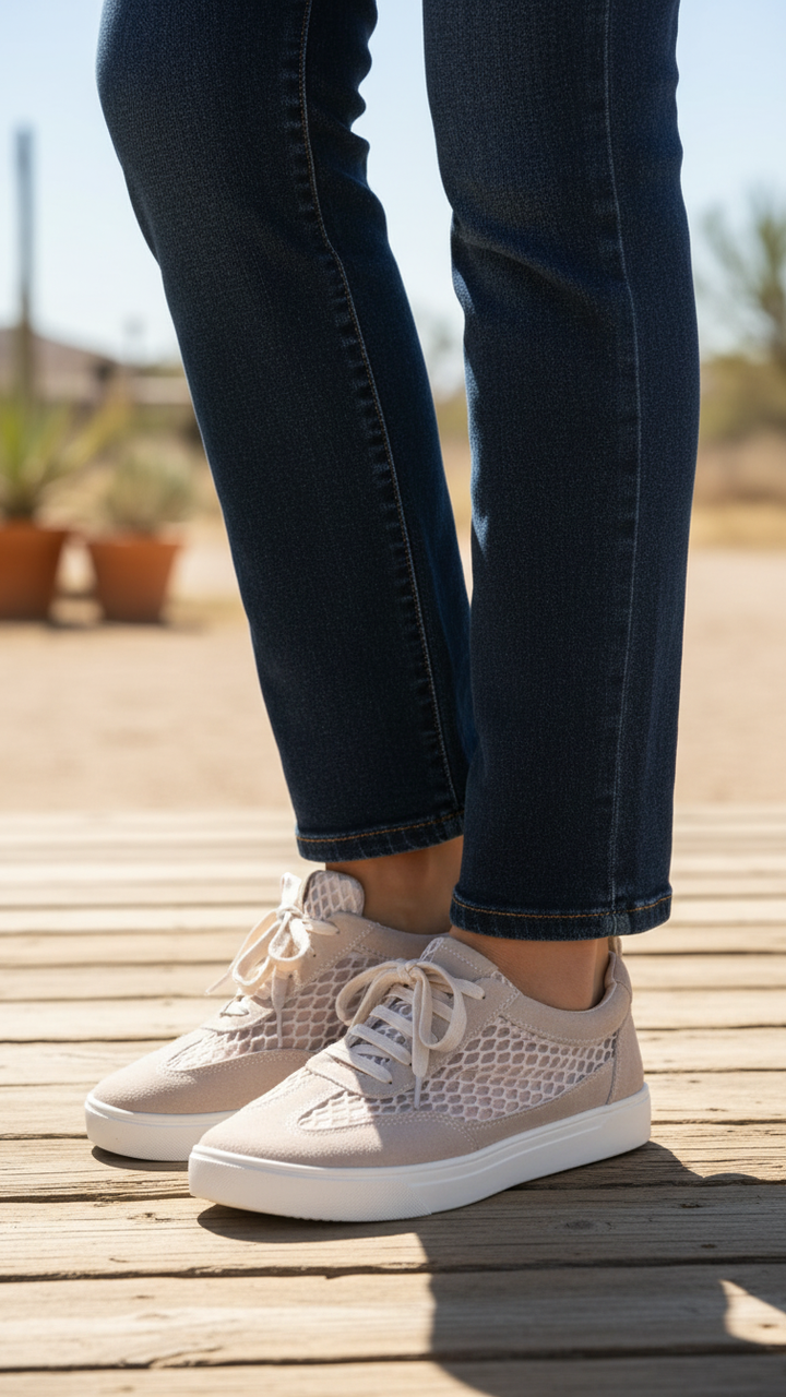 Beige Casual Women Sneaker