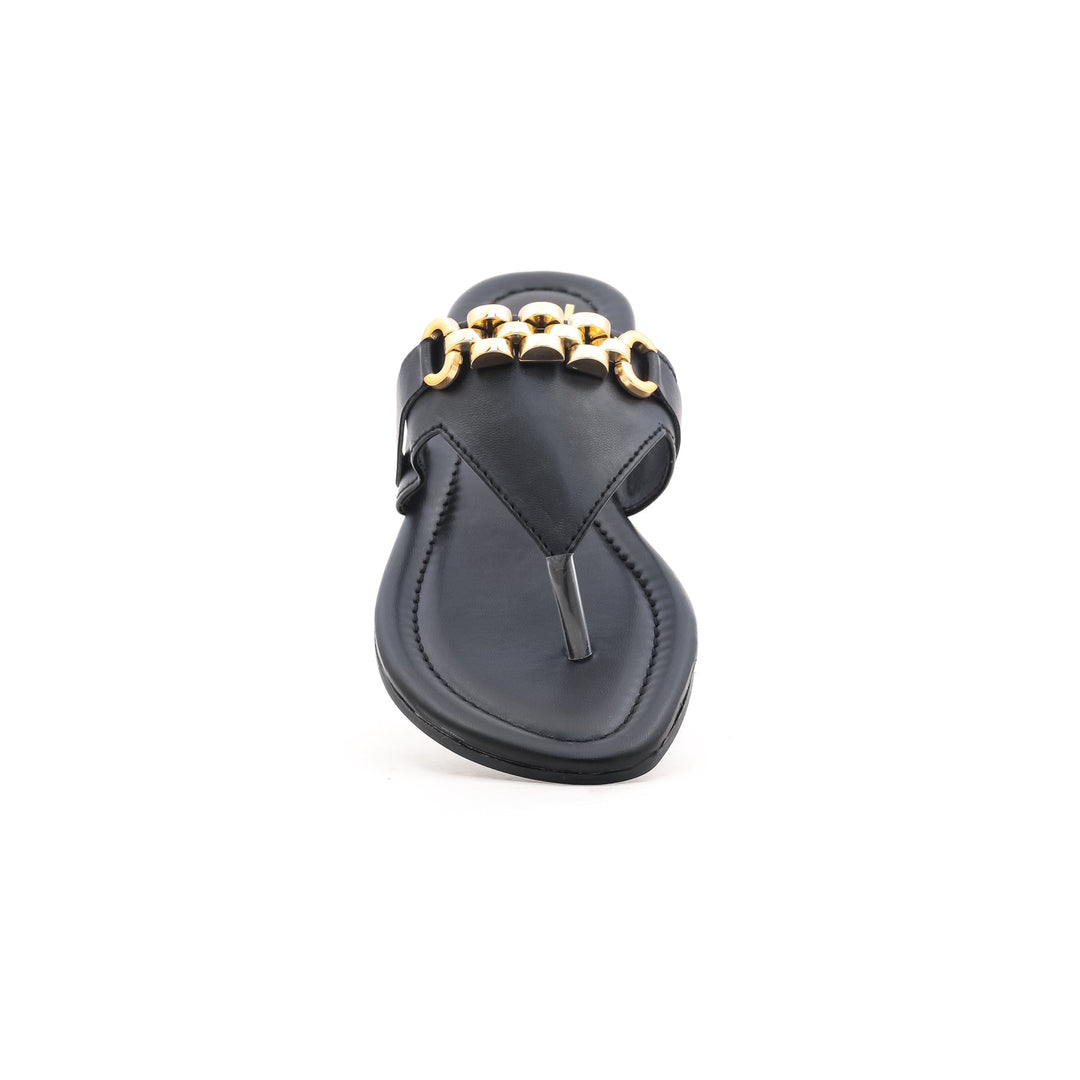 Black Casual Chappal CL1400