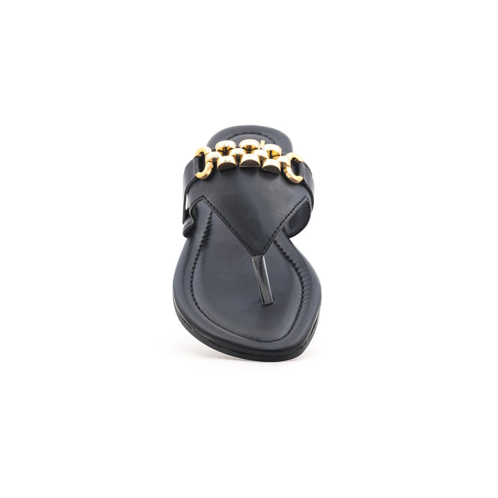 Black Casual Chappal CL1400