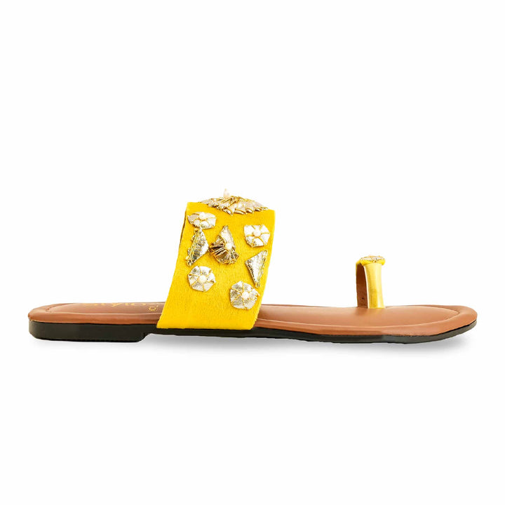 Yellow Casual Chappal For Women CL1518