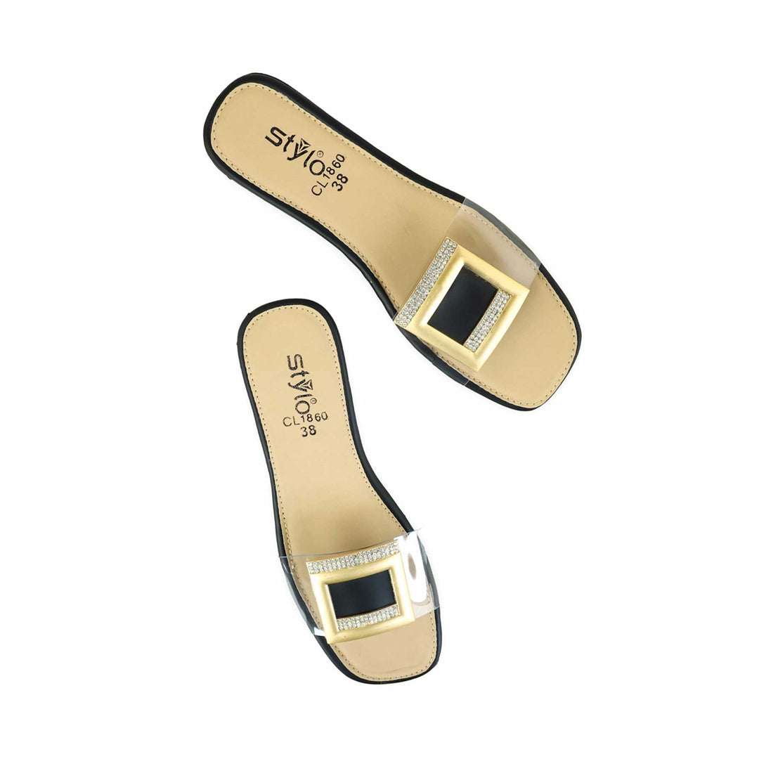 Black Casual Women Slipper CL1860