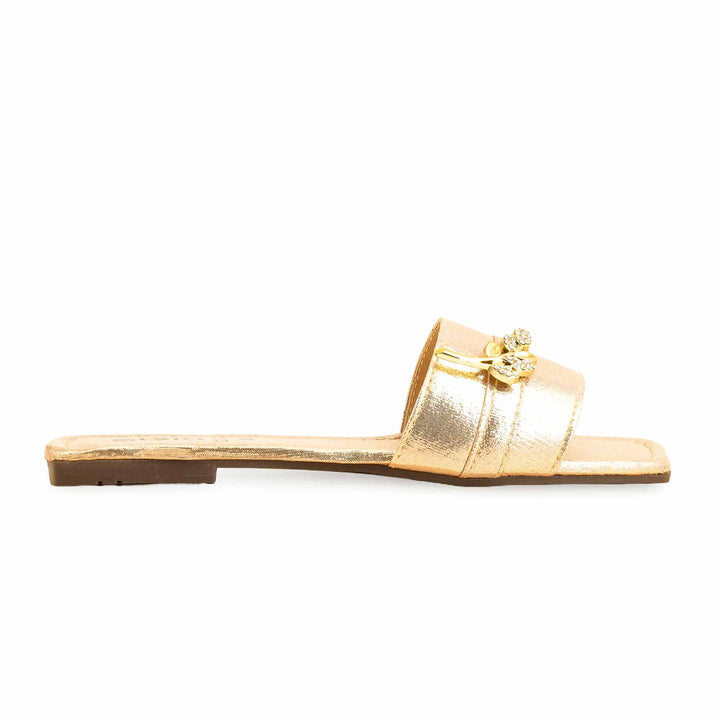 Golden Casual Slipper For Ladies CL1874