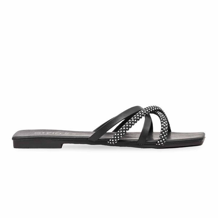 Black Casual Chappal CL1877