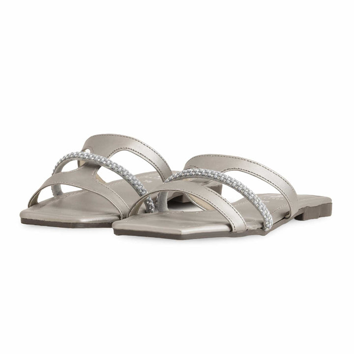 Grey Casual Slipper For Ladies CL1884