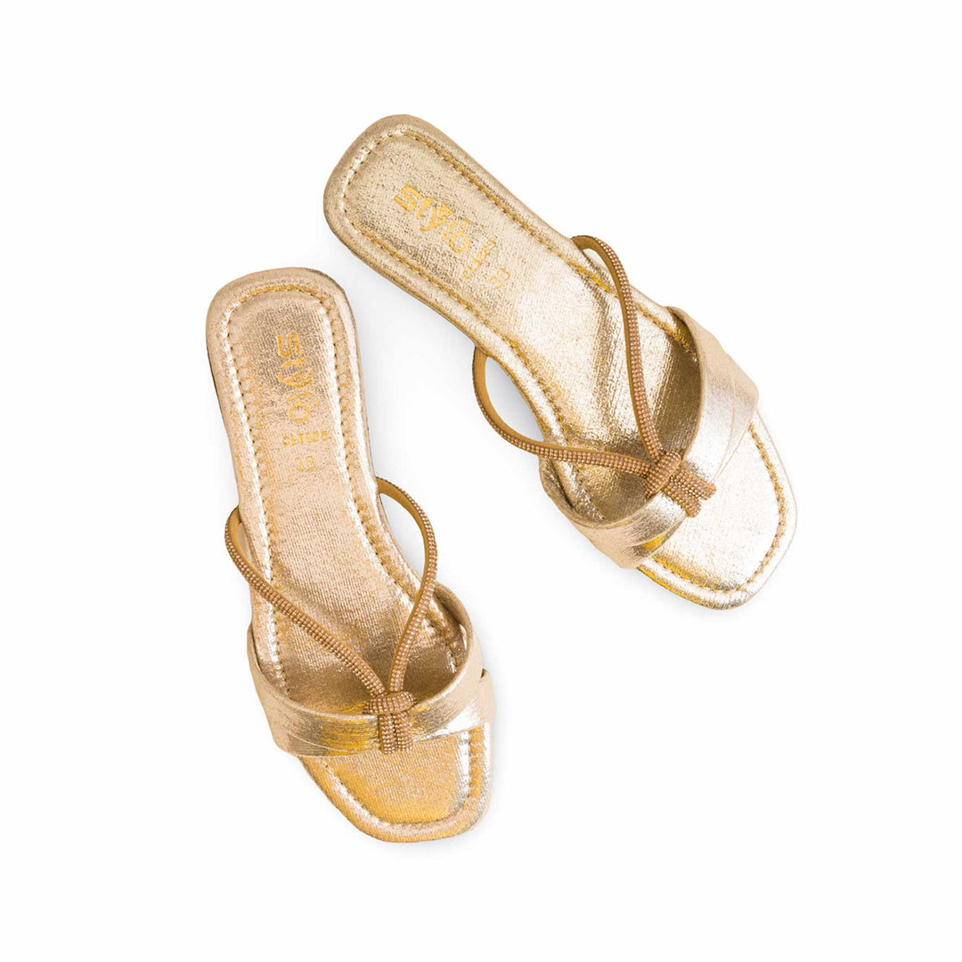 Golden Casual Slipper For Ladies CL1885