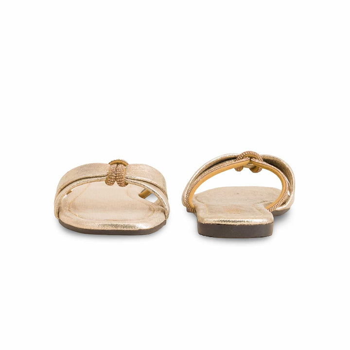 Golden Casual Slipper For Ladies CL1885