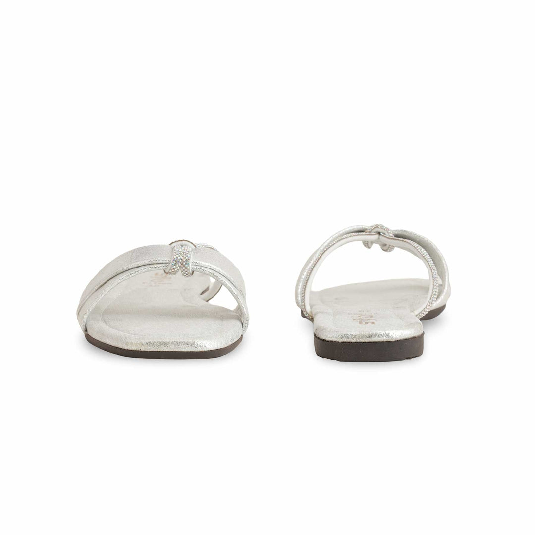 Silver Casual Slipper For Women CL1885