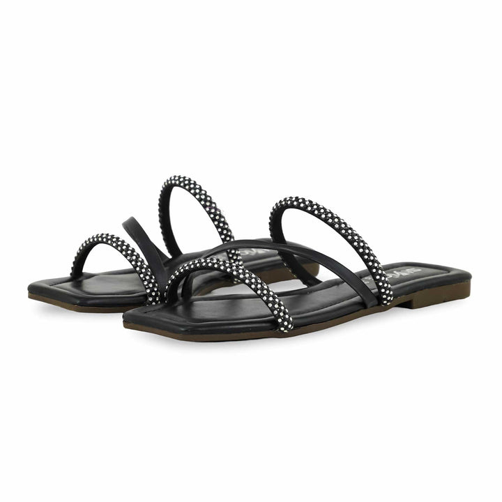 Black Casual Slipper For Women CL1890