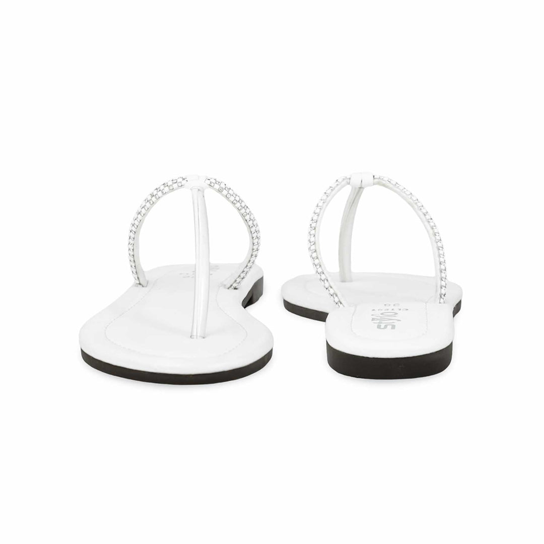 White Casual Chappal CL1891