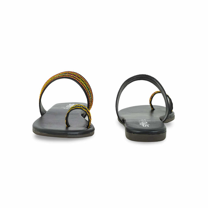 Black Casual Chappal CL1907