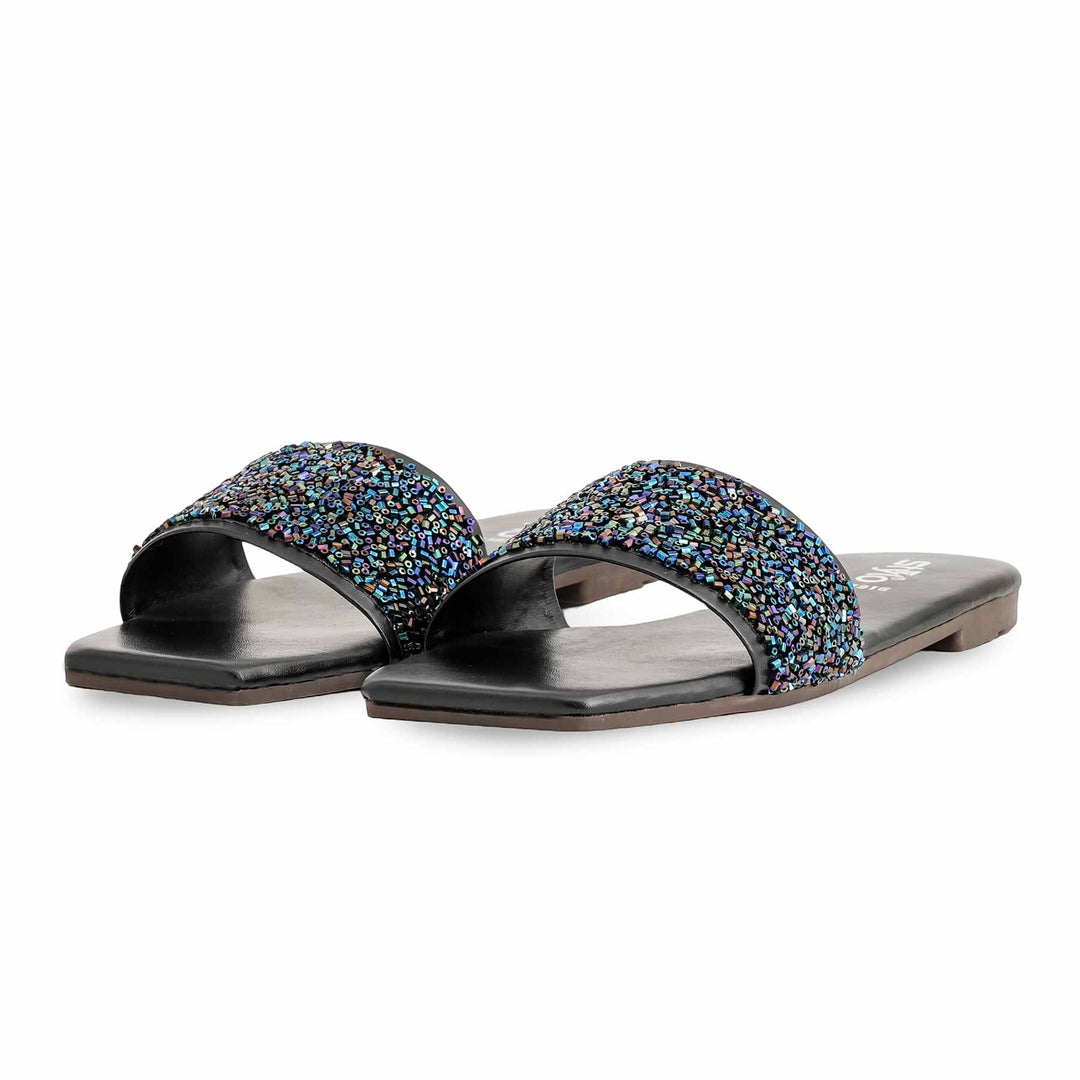 Black Casual Slipper For Ladies CL1916
