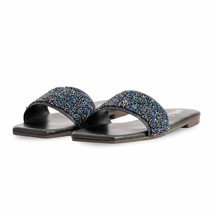 Black Casual Slipper For Ladies CL1916