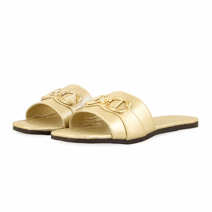Golden Casual Slipper For Ladies CL1926