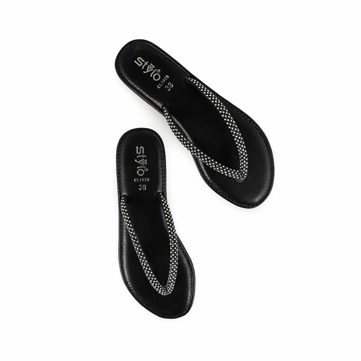 Black Casual Women Chappal CL1929