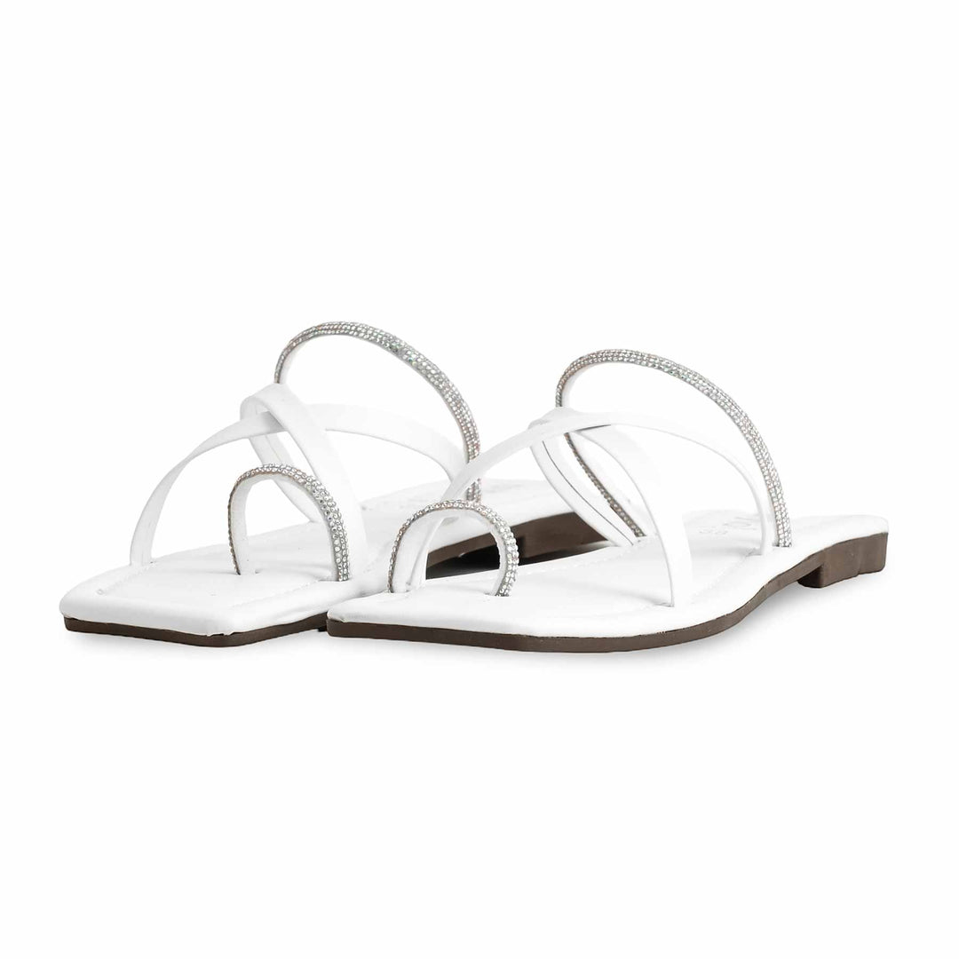White Casual Chappal CL1936