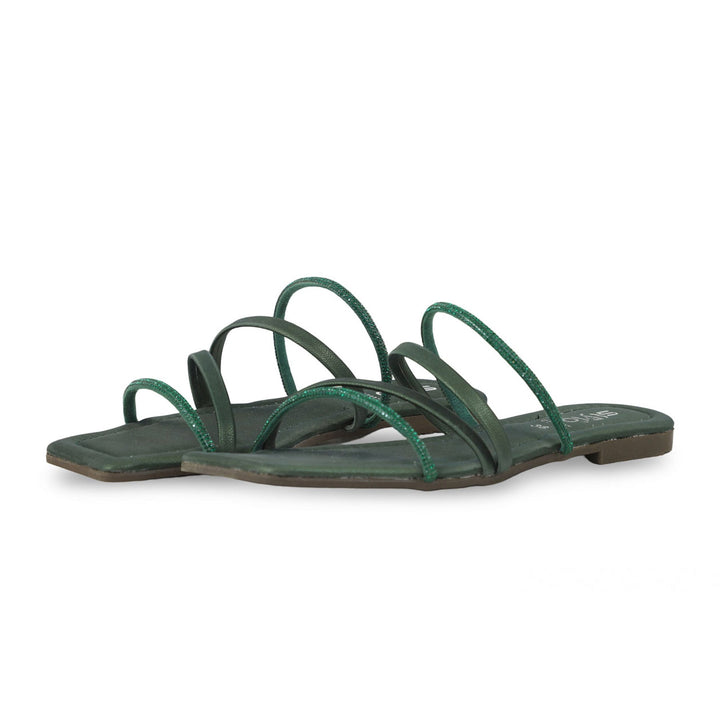 Green Casual Slipper CL1937