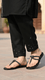 Black Casual Chappal CL1938