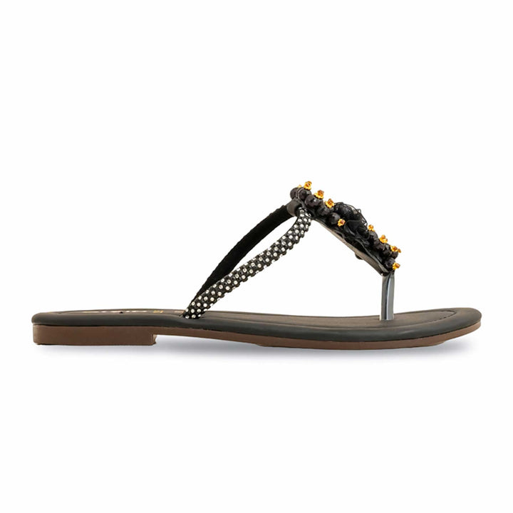 Black Casual Chappal For Women CL1950