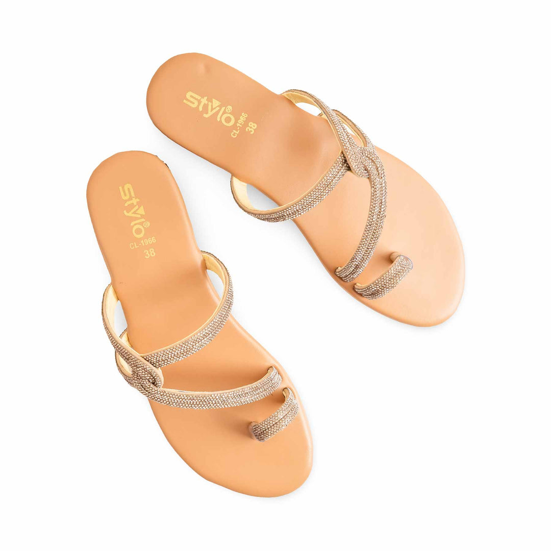Golden Casual Chappal For Women CL1966