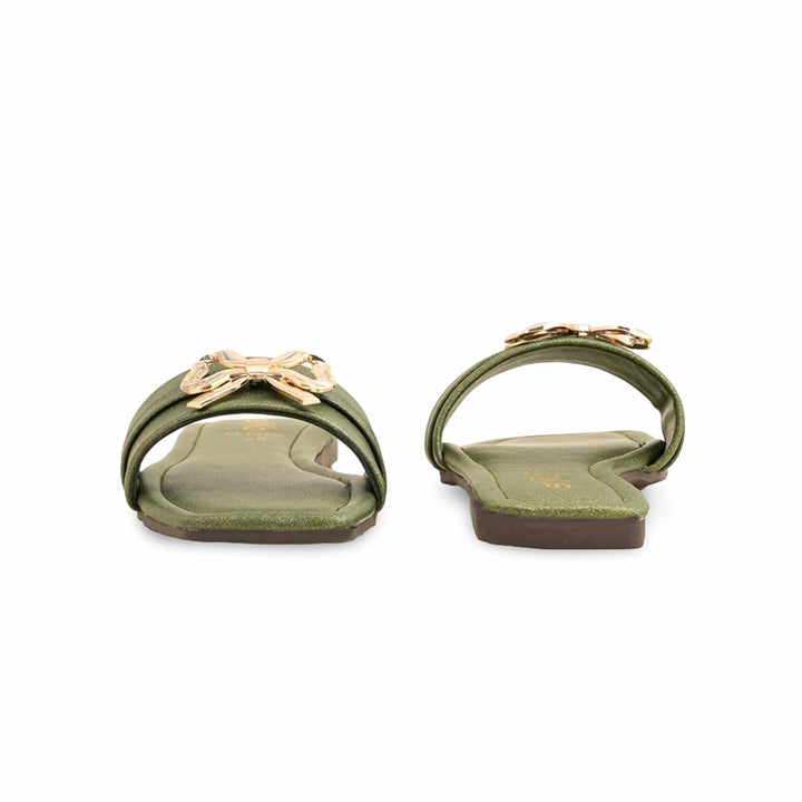 Green Casual Women Slipper CL1970