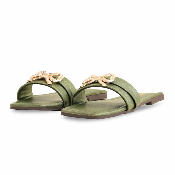 Green Casual Women Slipper CL1970