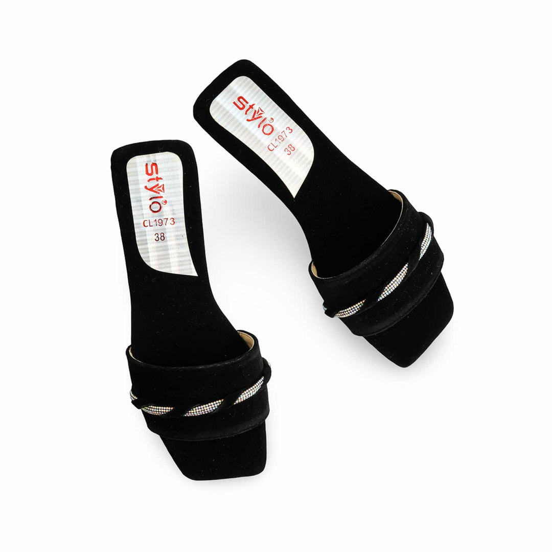 Black Casual Slipper For Women CL1973