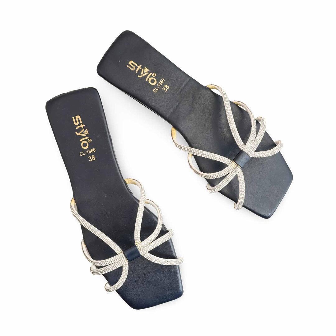 Navy Casual Slippers For Ladies CL1980