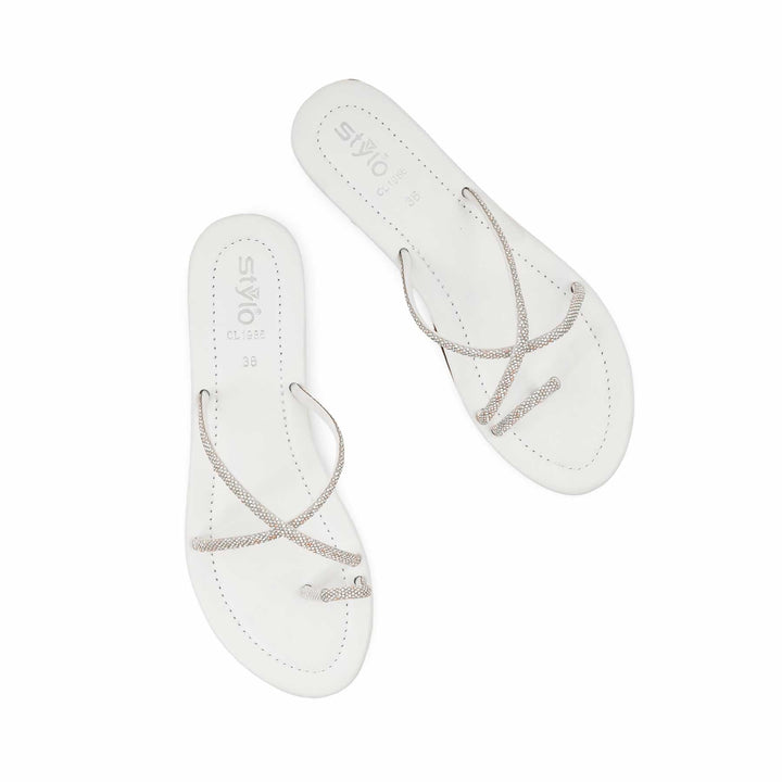 White Casual Chappal CL1986