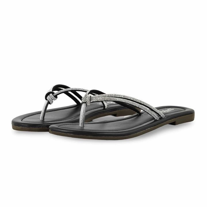 Black Casual Chappal For Women CL1994