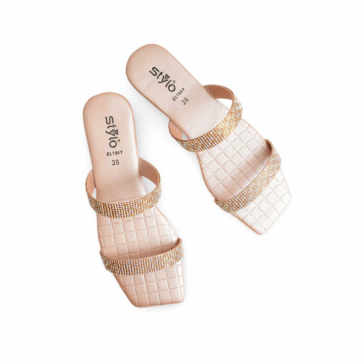 Peach Casual Slippers For Ladies CL1997