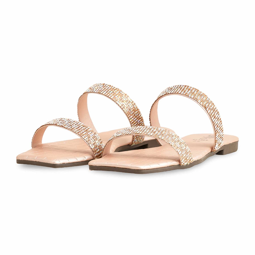 Peach Casual Slippers For Ladies CL1997