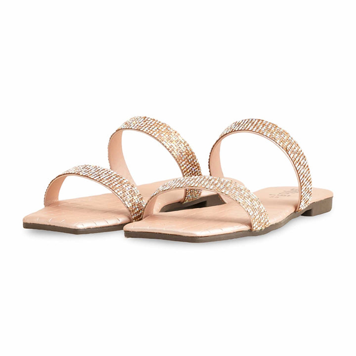 Peach Casual Slippers For Ladies CL1997