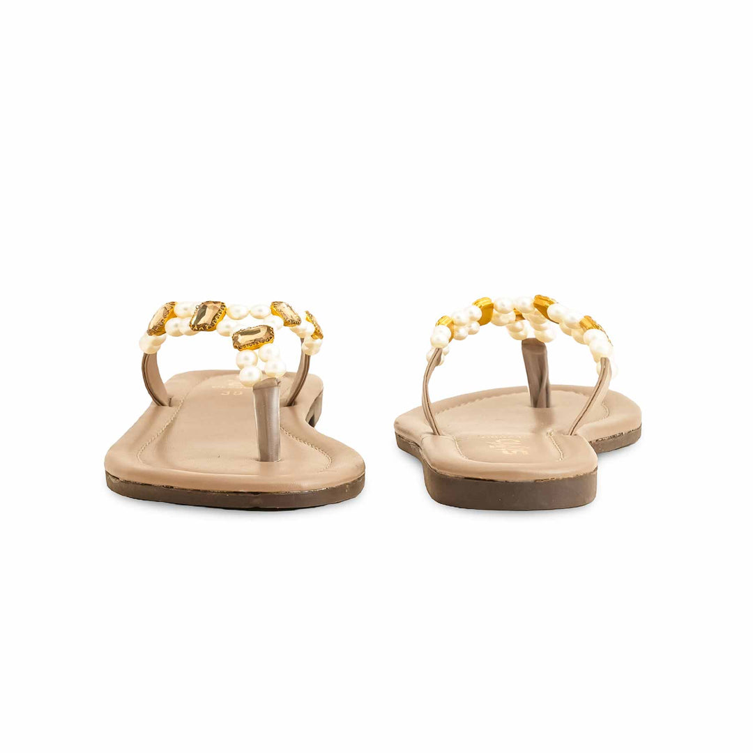 Beige Casual Chappal For Ladies CL2000