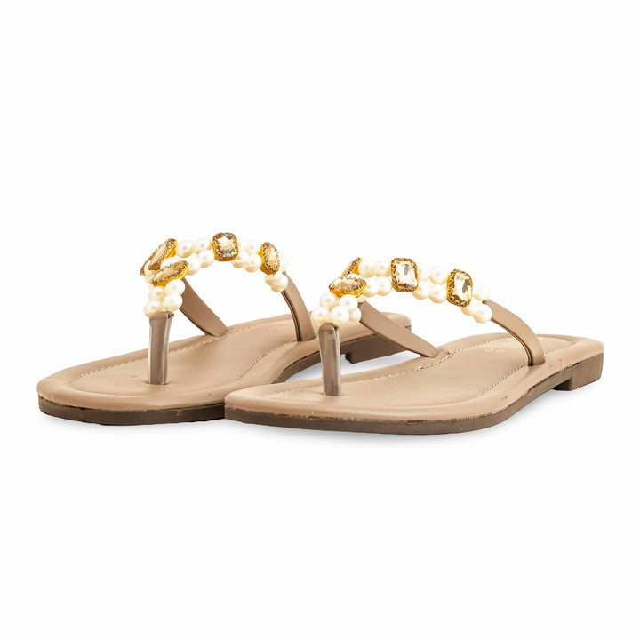 Beige Casual Chappal For Ladies CL2000