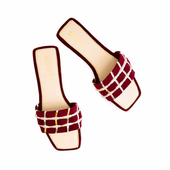 Maroon Casual Women Slipper CL2002