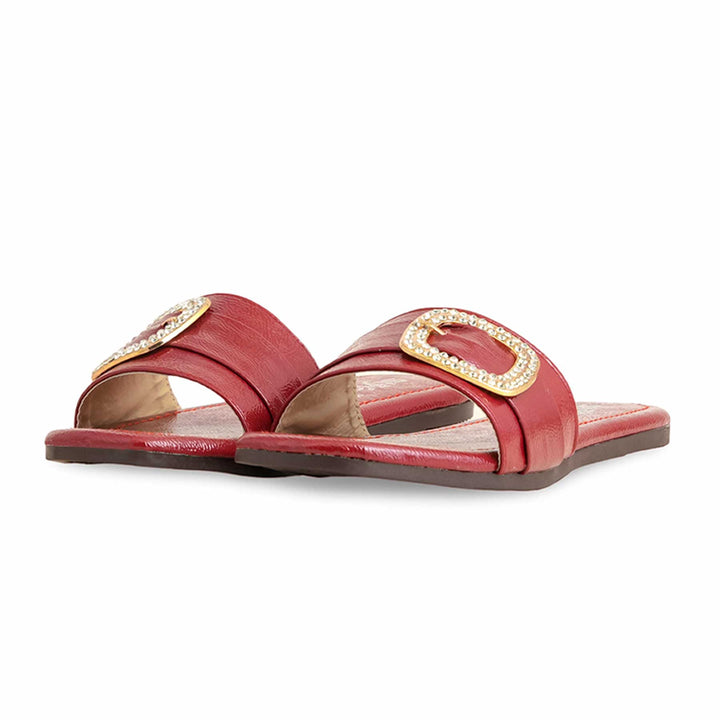 Maroon Casual Slipper For Ladies CL2038