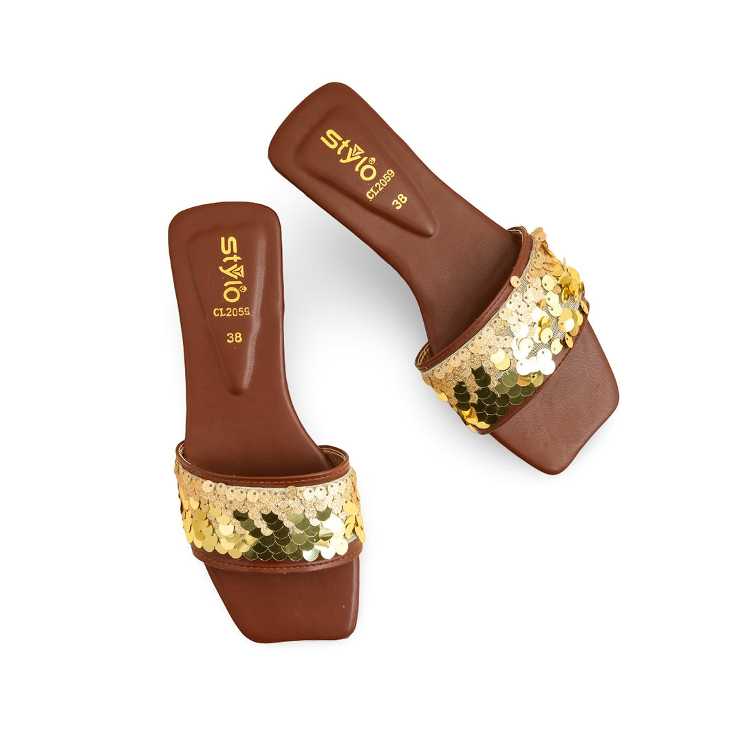 Brown Casual Slipper For Ladies CL2059
