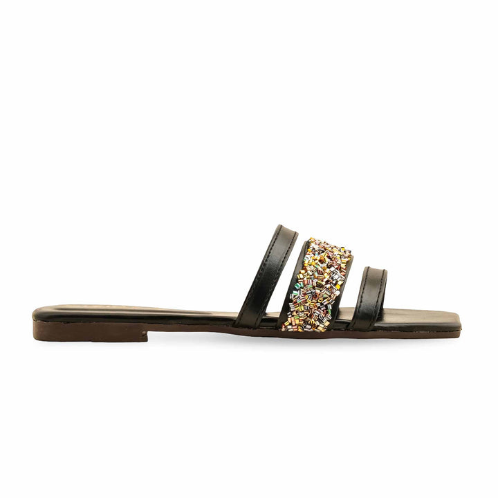 Black Casual Slipper For Ladies CL2061