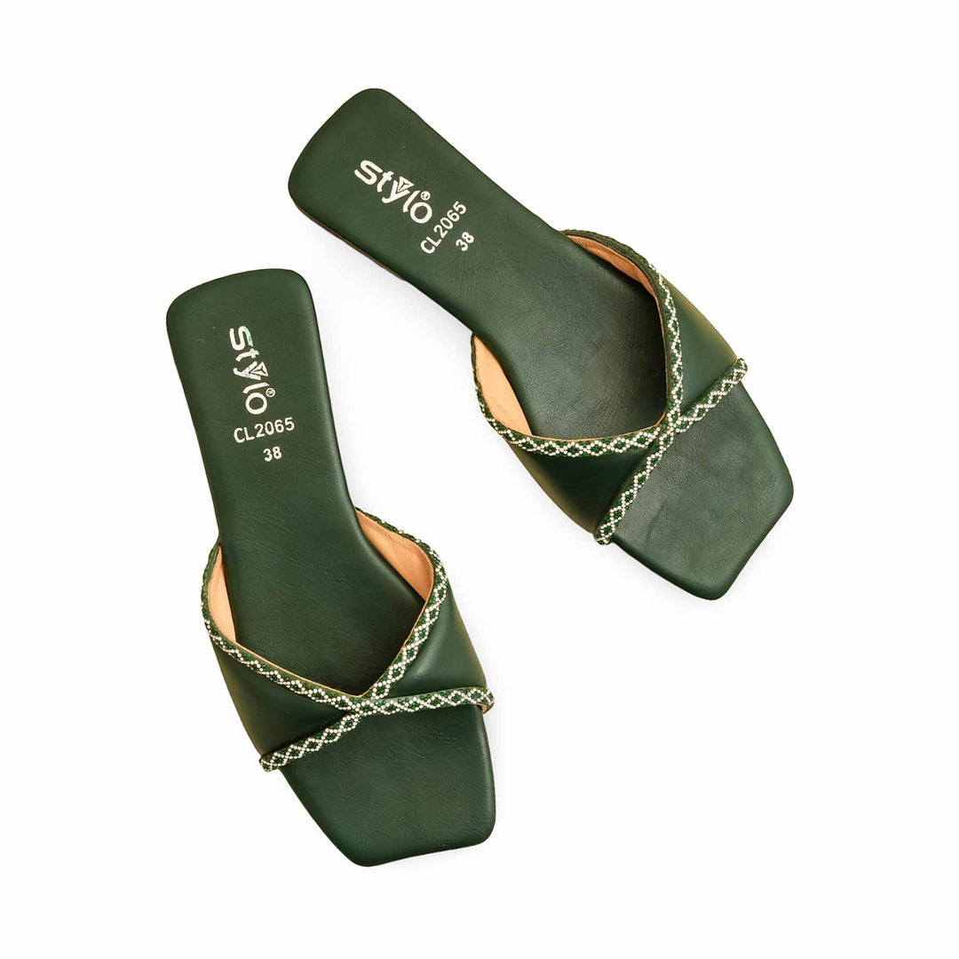 Green Casual Slipper CL2065
