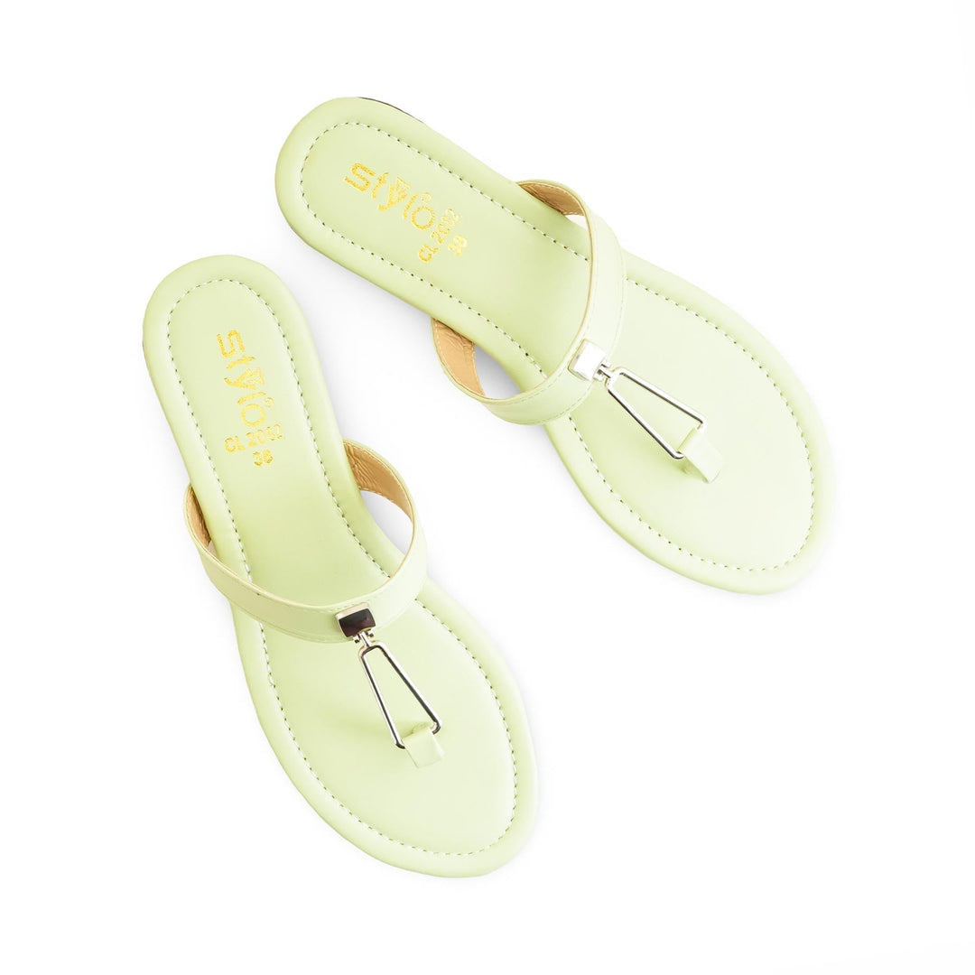 Green Casual Women Chappal  CL2082