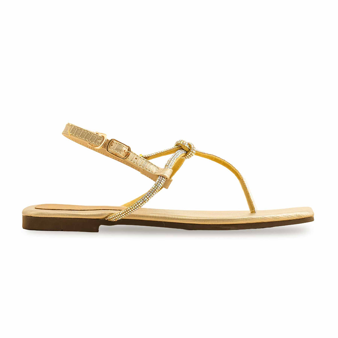 Golden Casual Chappal For Ladies CL2084