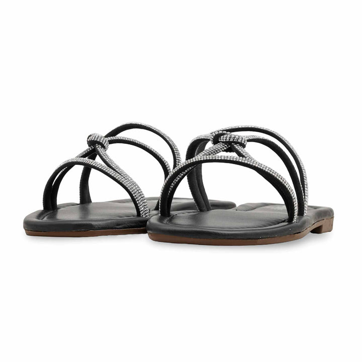 Black Casual Slipper For Ladies CL2087