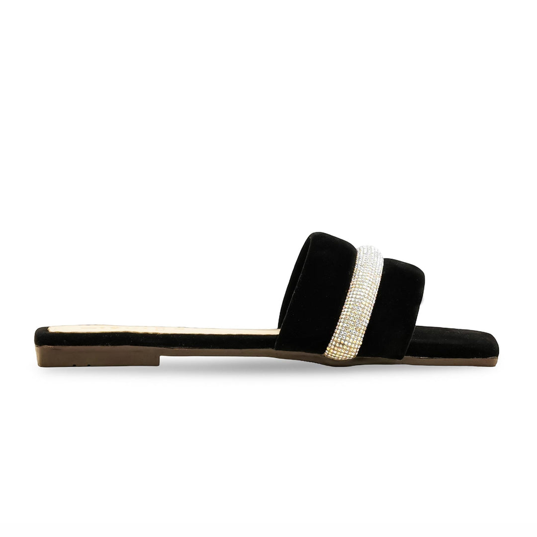 Black Casual Slipper For Ladies CL2100