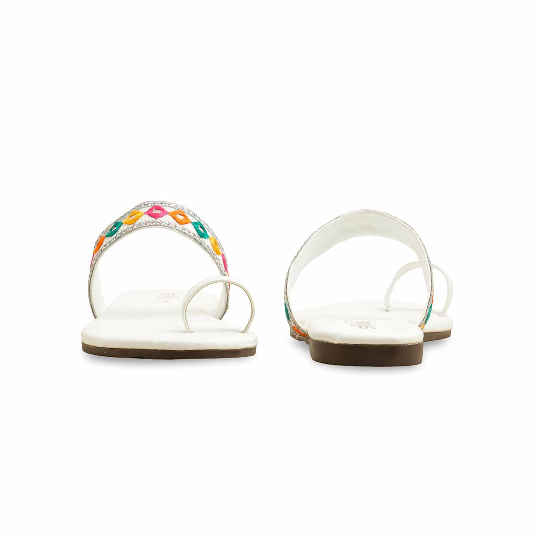 White Casual Chappal CL2110