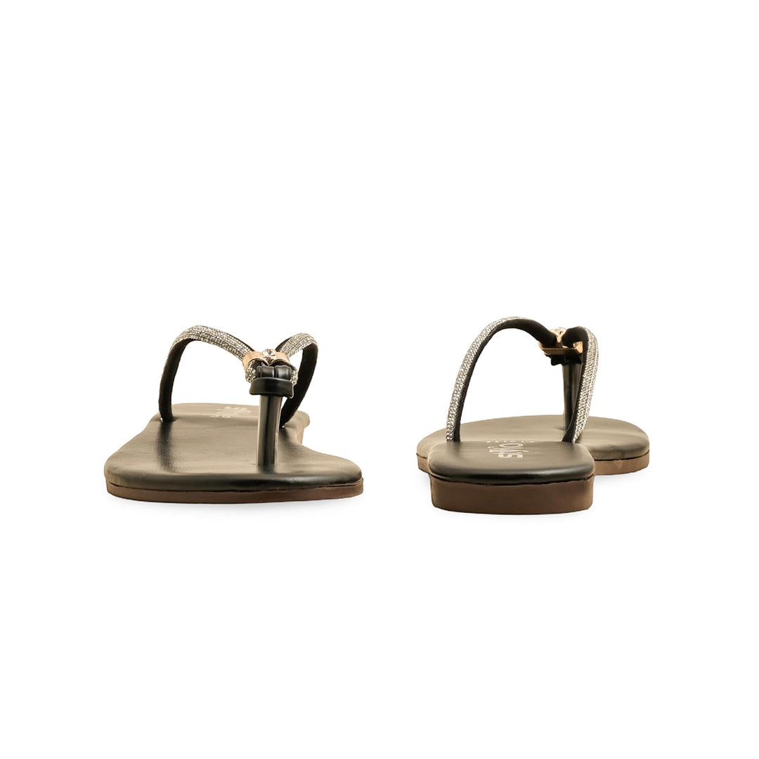 Black Casual Chappal CL2111