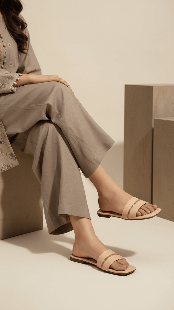 Beige Casual Slipper For Women CL2133