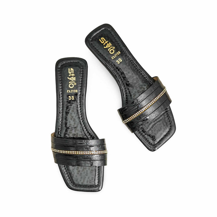 Black Casual Slipper For Women CL2133